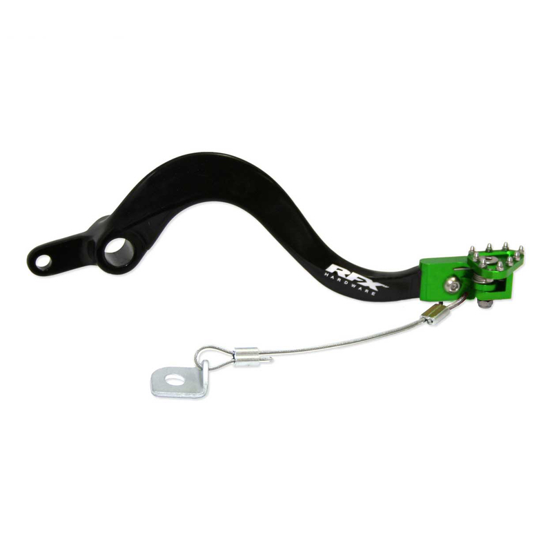 RFX PRO FLEXI-TIP BRAKE PEDAL, BLK/GRN