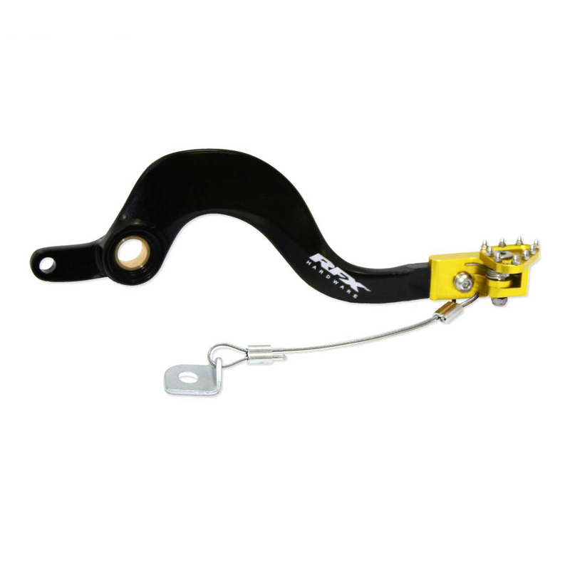 RFX PRO FLEXI-TIP BRAKE PEDAL, BLK/YEL